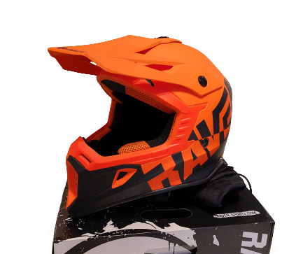 Raven Krossz bukósisak - Narancs/Fekete - easymoto.hu
